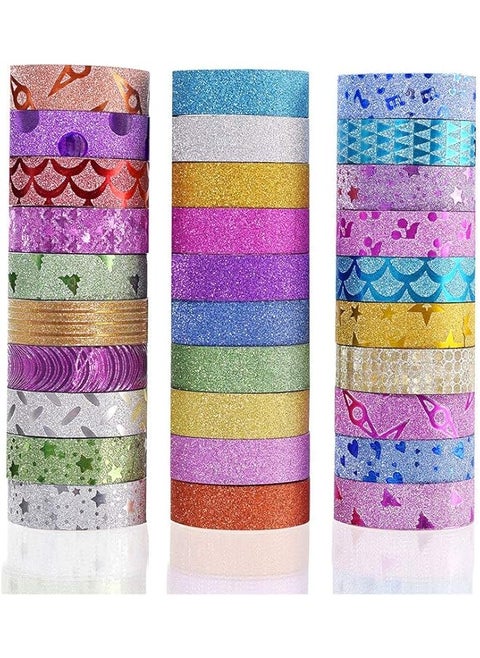 30 Rolls Masking Tape Set Decorative Craft Tape Collection For Diy And Gift Wrapping With Colorful Designs And Patterns Random Color