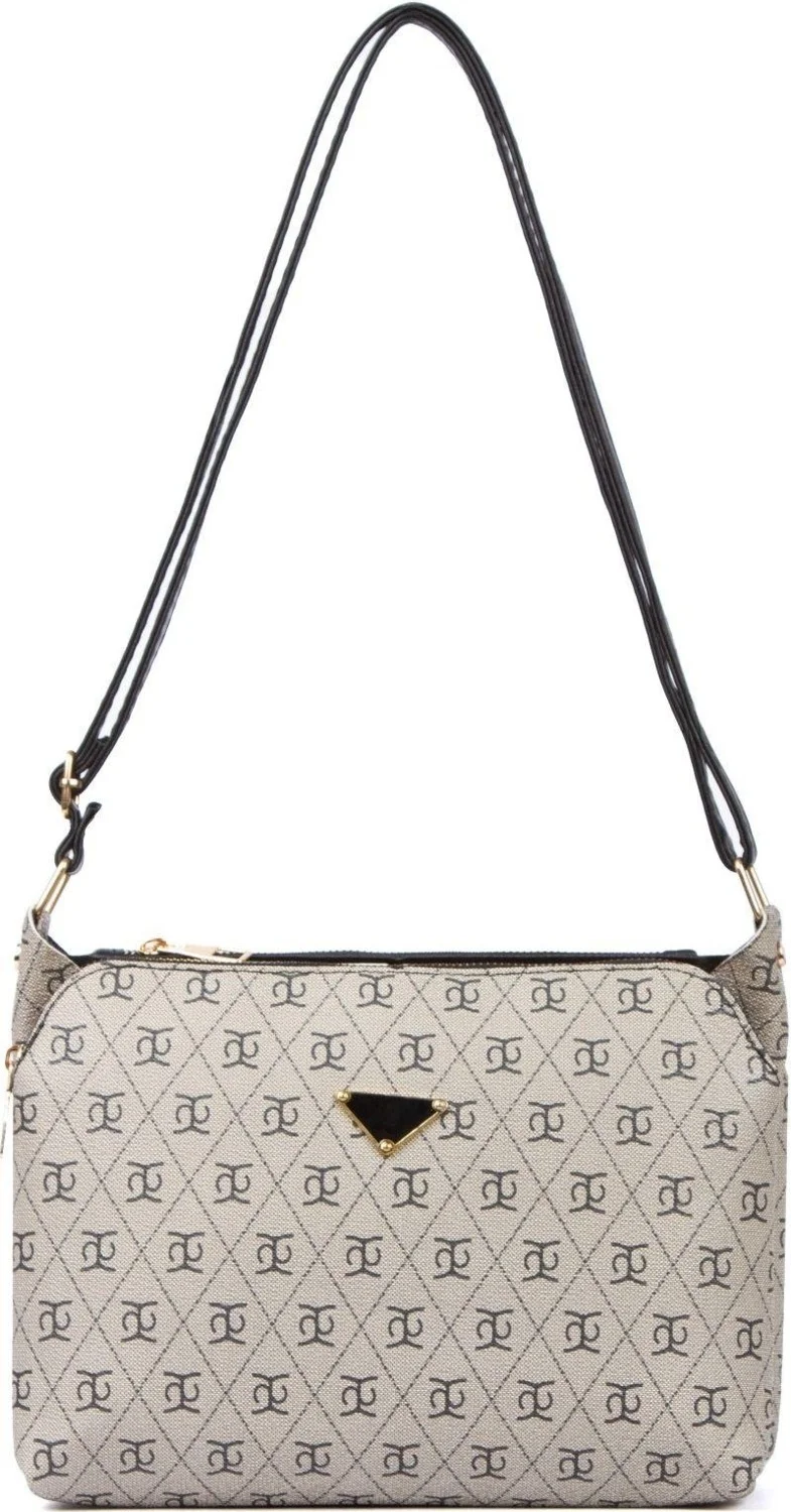 Newish Polo Smoke Vegan Leather Three Compartment Women's Crossbody Shoulder Bag newpolo226