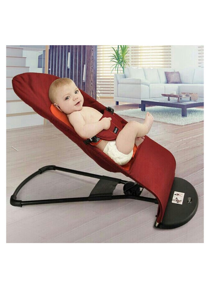 DubaiGallery - Red Baby Newborn Infant Bouncing Chair Rocking Seat Safety Bouncer Balance Soft - Image 1