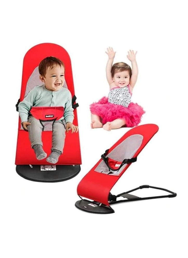 DubaiGallery - Red Baby Newborn Infant Bouncing Chair Rocking Seat Safety Bouncer Balance Soft - Image 1