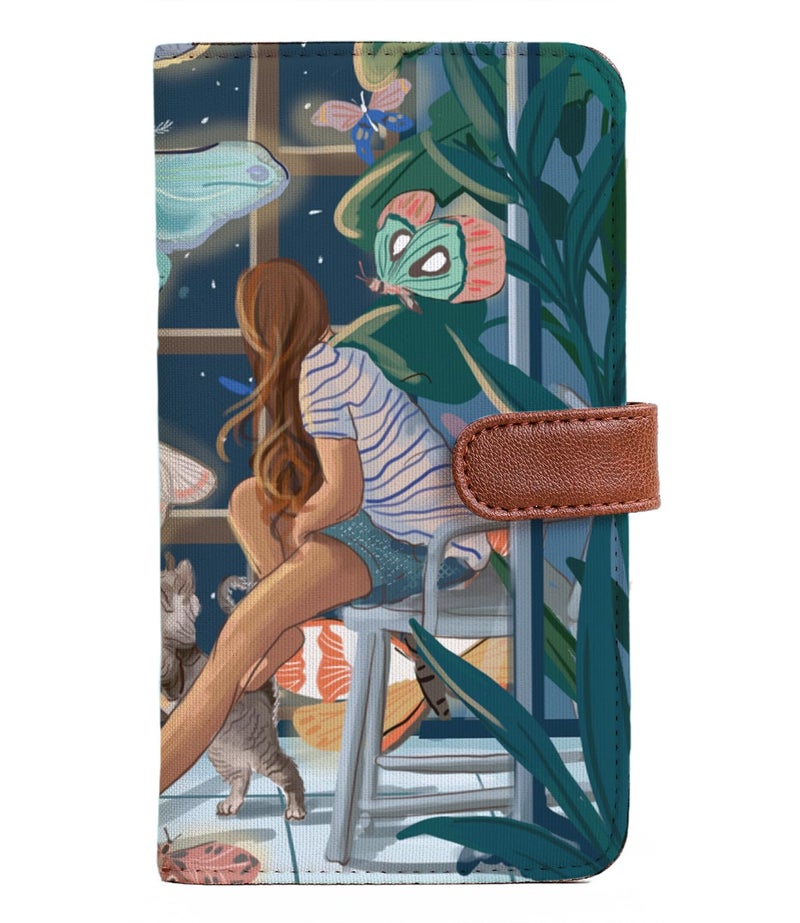 Kalankit Passport Wallet for Women | Vegan Leather Bi-Fold Long Wallet & Travel Purse | Valentine Gift for Her, Valentine Gifts for Women | Night Magic - Image 1