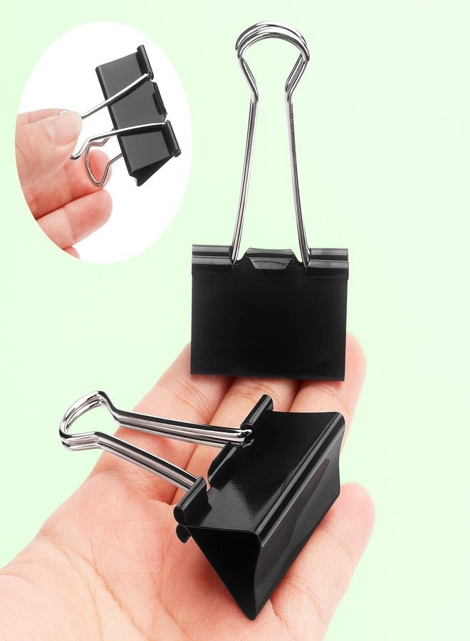 ZZTX Binder Clips Paper Clamps Clips for Office, Black, 1.6 Inches, 12 Pack - Image 4