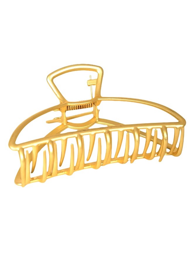 Just Peachy Just Peachy Women?s Gold-Toned Claw Clip - Elegant & Stylish Hair Accessory | Strong Non-Slip Grip | Ideal for All Hair Types, Perfect for Everyday Use & Special Events | Durable & High-Quality Design  - Image 1