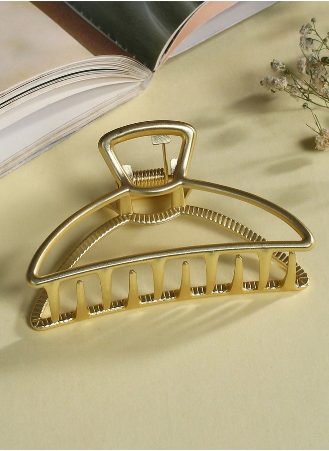 Just Peachy Just Peachy Women?s Gold-Toned Claw Clip - Elegant & Stylish Hair Accessory | Strong Non-Slip Grip | Ideal for All Hair Types, Perfect for Everyday Use & Special Events | Durable & High-Quality Design  - Image 3