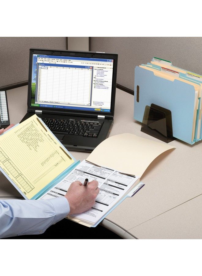 Smead 100% Recycled Pressboard Fastener File Folder 2 Fasteners 1 3Cut Tab 2" Expansion Legal Size Blue 25 Per Box (20001) - Image 5