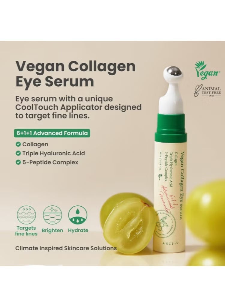 AXIS-Y Dark Circles, Fine Lines & Dark Spots Solution – AXIS-Y Vegan Collagen Eye Serum + Dark Spot Correcting Glow Serum Brightening & Firming Set - Image 4