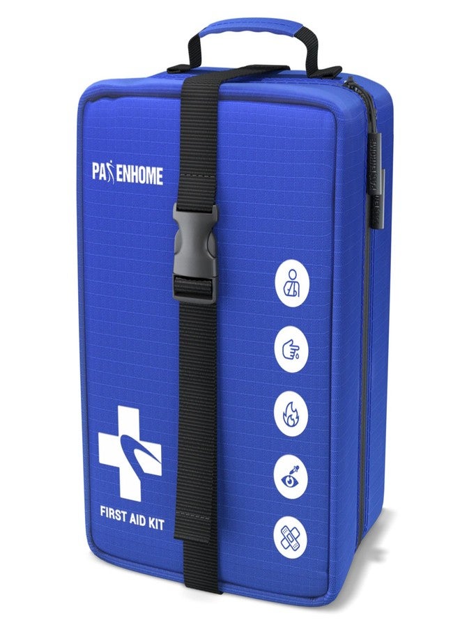 Pasenhome مجموعة إسعافات أولية احترافية مكونة من 506 قطعة - مجموعة طبية طارئة قابلة للفصل 4 في 1 للمنزل والسيارة والسفر والتخييم والمشي لمسافات طويلة ومكان العمل والمركبات والأنشطة الخارجية، مجموعة إسعافات أولية كبيرة للبقاء على قيد الحياة - Image 1