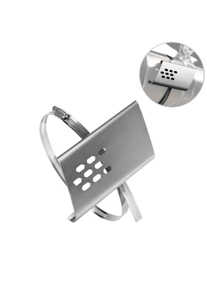 Generic Motorcycle Exhaust Heat Shield Universal Motorbike Exhaust Pipe Heat Cover Saddlebag Heat Insulation (Silver)  - Image 3