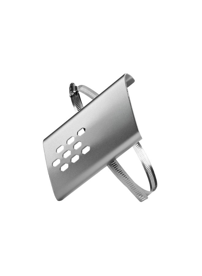 Generic Motorcycle Exhaust Heat Shield Universal Motorbike Exhaust Pipe Heat Cover Saddlebag Heat Insulation (Silver)  - Image 1