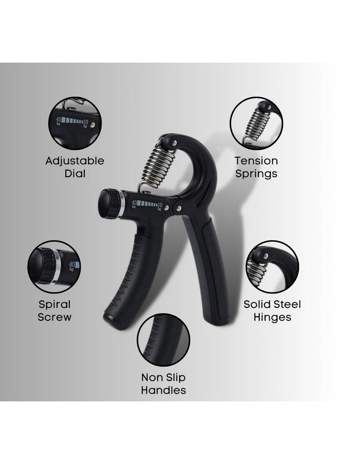 Chubs Fitness Series Hand Gripper For Men & Women For Gym Workout Hand Exercise Equipment To Use In Home For Forearm Exercise Finger Exercise Power Gripper (Metalic Black)  - Image 3