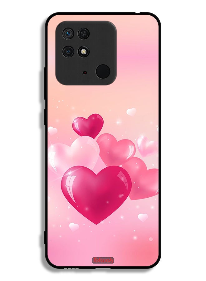 Tolwak Xiaomi Redmi 10C Protective Case Cover Beautiful Hearts Art - Image 2