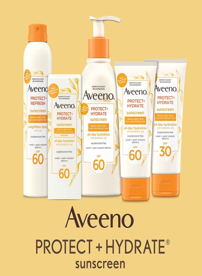 Aveeno لوشن الجسم المرطب واقي الشمس من أفينو بروتكت + هيدرات مع الشوفان البروبيوتيك، طيف واسع SPF 60، خالي من البارابين والأوكسي بنزون والزيوت، خفيف الوزن، مقاوم للماء والعرق للبشرة الحساسة، 12 أونصة سائلة - Image 4