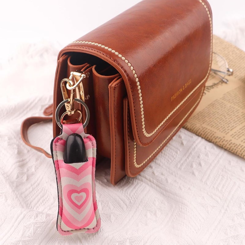 DMLSKY Chapstick Holder Keychain Lip Balm Holder Sleeve Pouch for Mini Lipstick - Image 3