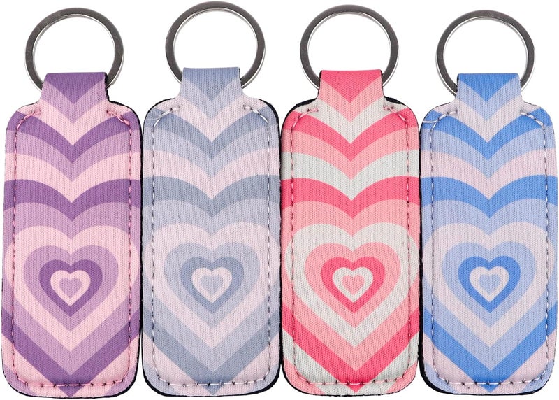 DMLSKY Chapstick Holder Keychain Lip Balm Holder Sleeve Pouch for Mini Lipstick - Image 1