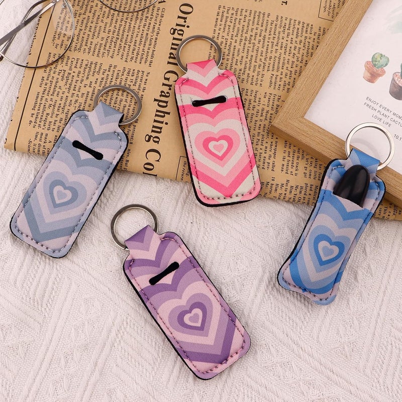 DMLSKY Chapstick Holder Keychain Lip Balm Holder Sleeve Pouch for Mini Lipstick - Image 4