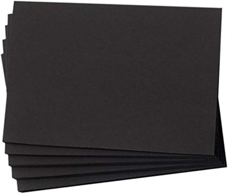 Hamilco Black Colored Cardstock Thick paper - Blank Note Greeting Invitations & Index Cards - 5 x 7" Heavy Weight 80 lb Scrapbook Chalkboard Card Stock - 100 Pack - Image 1