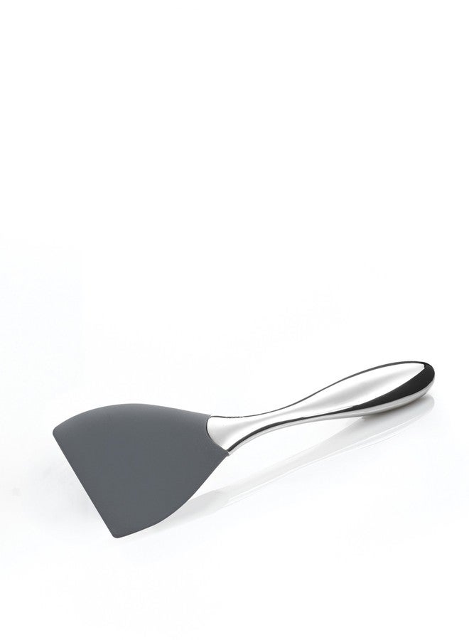 Nambe Nambé Curvo Spatula 12-Inch Slanted - Heat-Resistant Silicone Head with Balanced Stainless Steel Handle, Ideal for Cooking, Mixing & Baking Tasks - Modern Kitchen Utensil Design - Image 2