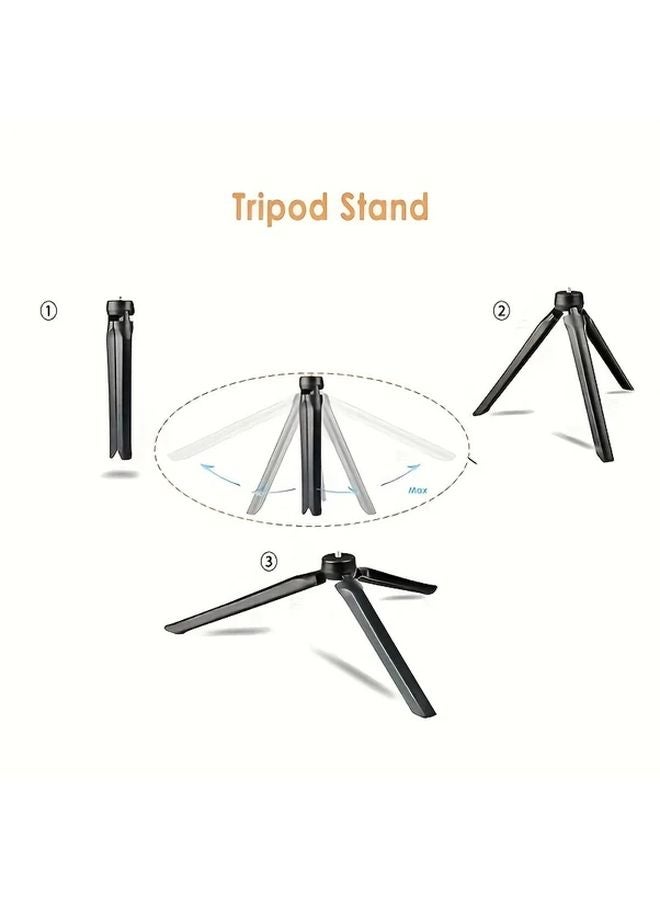 ضوء حلقة LED أسود 10 بوصة مع حامل هاتف لمكياج السيلفي وفيديو التصوير - Image 5