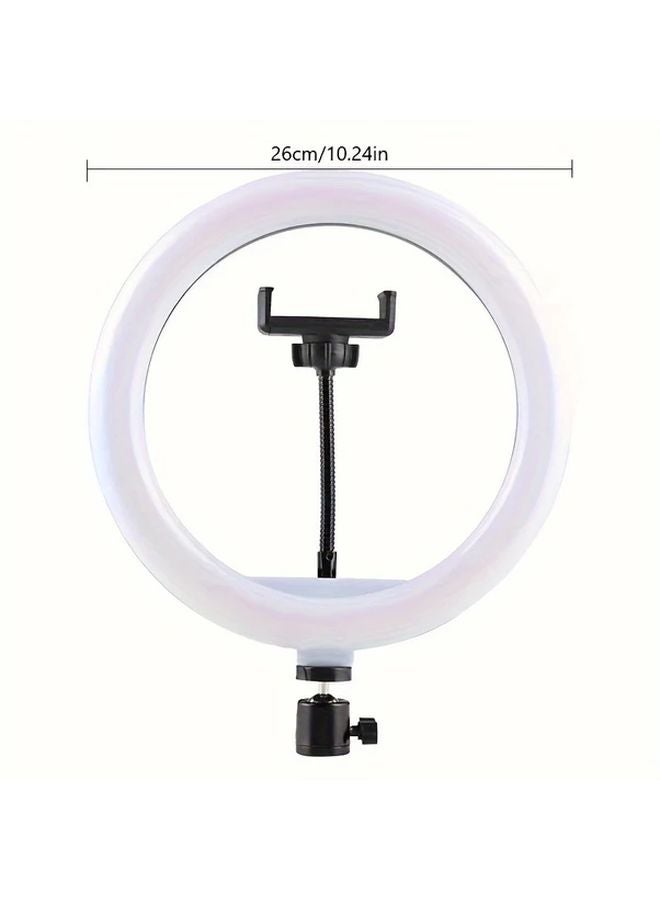 ضوء حلقة LED أسود 10 بوصة مع حامل هاتف لمكياج السيلفي وفيديو التصوير - Image 4