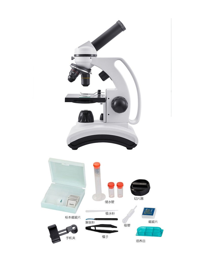 General - Microscope 2000x Monocular Optical Microscope Science Biology Student Teaching Slide with Mobile Phone - Image 1