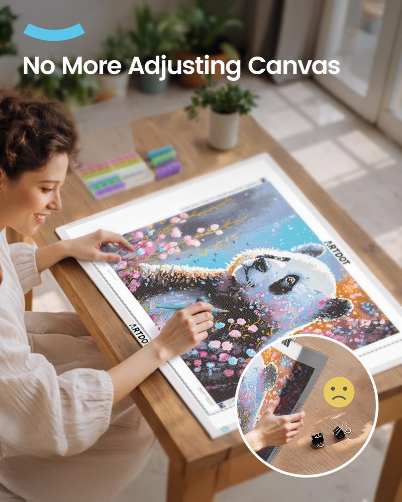ARTDOT A1 Large LED Light Pad for Diamond Painting AC Powered Light Board Kit Adjustable Brightness Light Box Drawing for 5D Diamond Painting Kits - Image 2