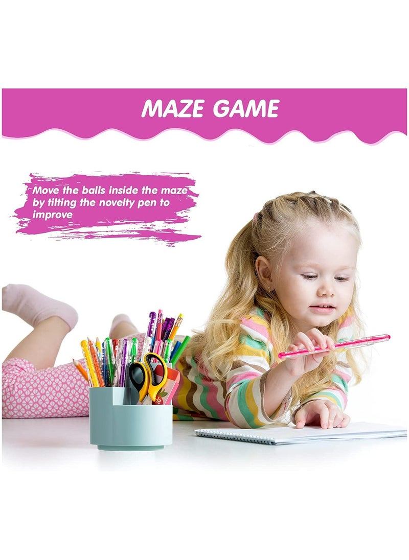 Generic - Creative Maze Puzzle Ballpoint Pen Set, 15 Fun Blue Ink Pens for Stress Relief, Perfect for Office, School, and Party Favors (Assorted Colors) - Image 1