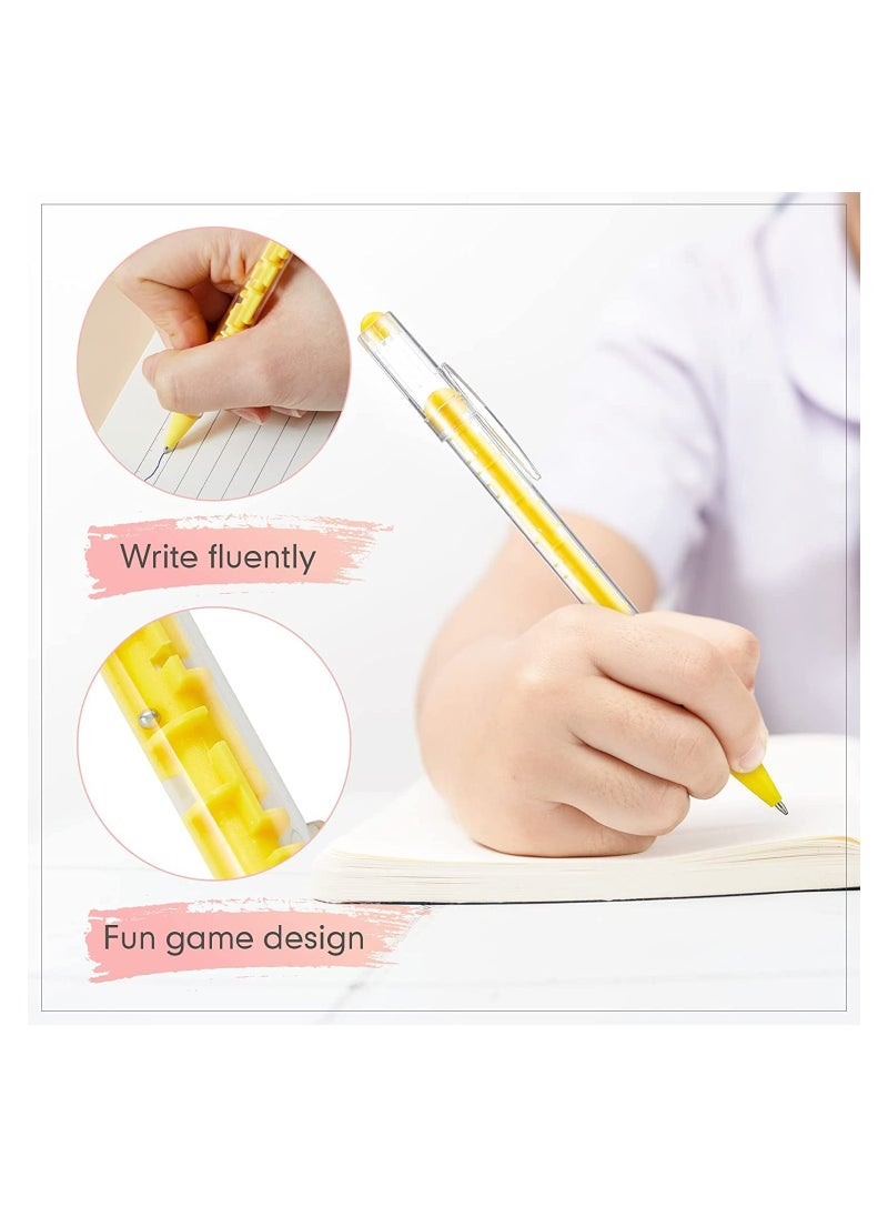 Generic - Creative Maze Puzzle Ballpoint Pen Set, 15 Fun Blue Ink Pens for Stress Relief, Perfect for Office, School, and Party Favors (Assorted Colors) - Image 1