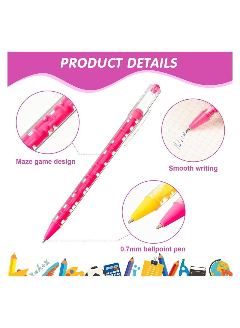 Generic - Creative Maze Puzzle Ballpoint Pen Set, 15 Fun Blue Ink Pens for Stress Relief, Perfect for Office, School, and Party Favors (Assorted Colors) - Image 1