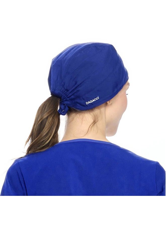 Dagacci Medical Uniform Unisex Scrub Cap, Royal Blue, 1 - Image 2