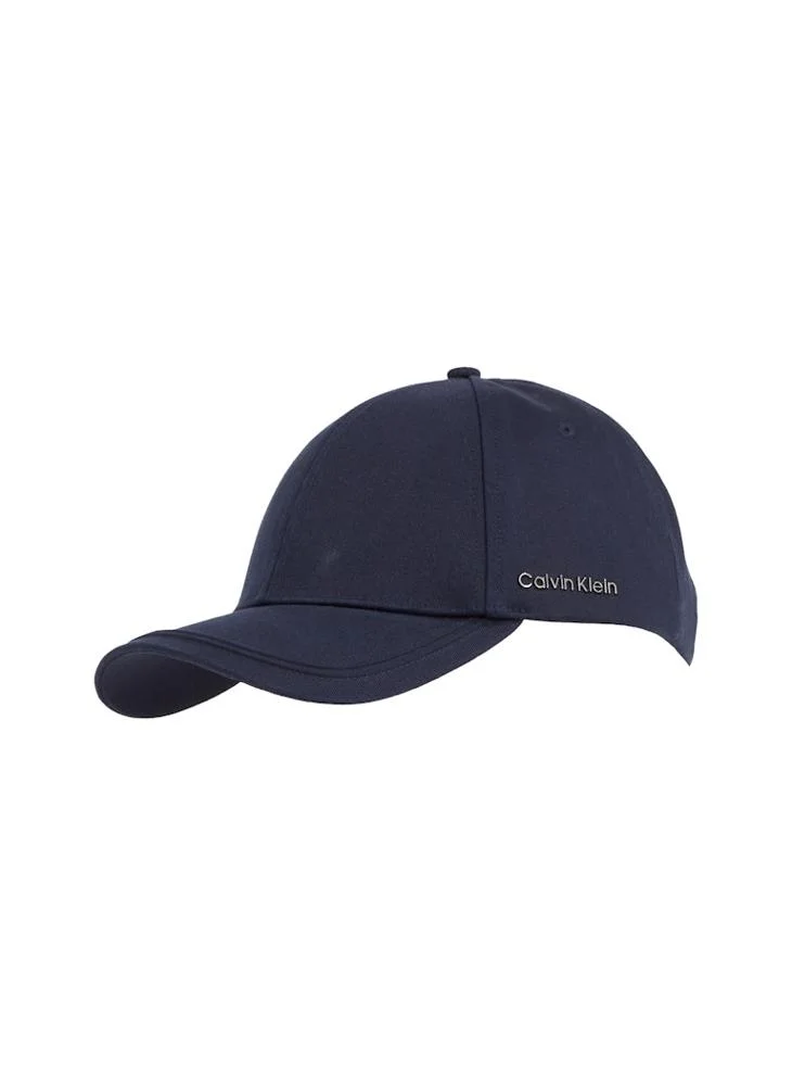 CALVIN KLEIN Metal Side Baseball Curved Peak Cap