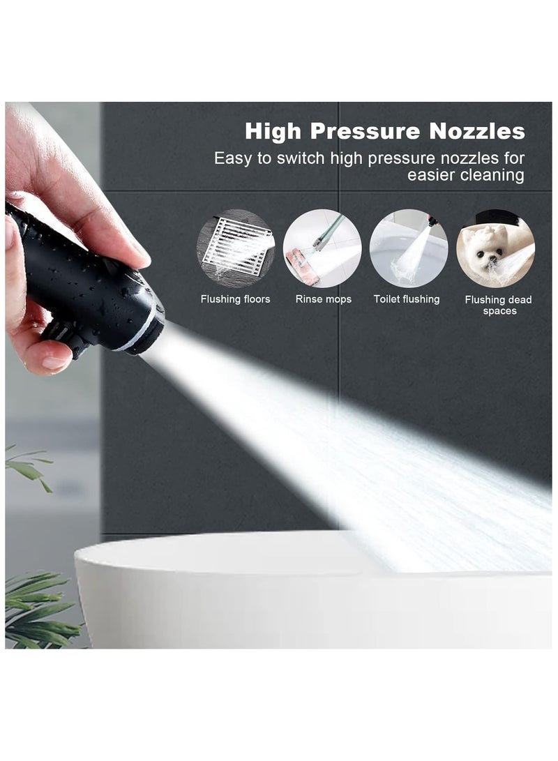 High Pressure Shower Head, Handheld Shower 5 Modes Power Shower Head,Shower Head and Hose 2m with Temperature Indicator, Water Saving Shower Head for Adults Children Pets - Image 5