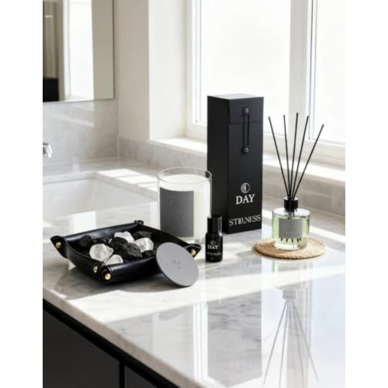 Stillness Collection Set, Reed Diffuser, Crystal Stone and Scented Candle with One Matching Fragrance, Complete Home Fragrance Gift Set - Image 5
