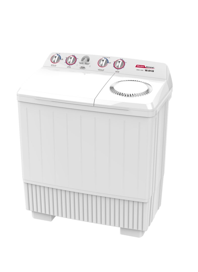 Electro General - 12kg Twin Tub Washing Machine with 7kg Spin-Dry Capacity – Large Capacity, Energy Efficient, Durable Design - Image 1