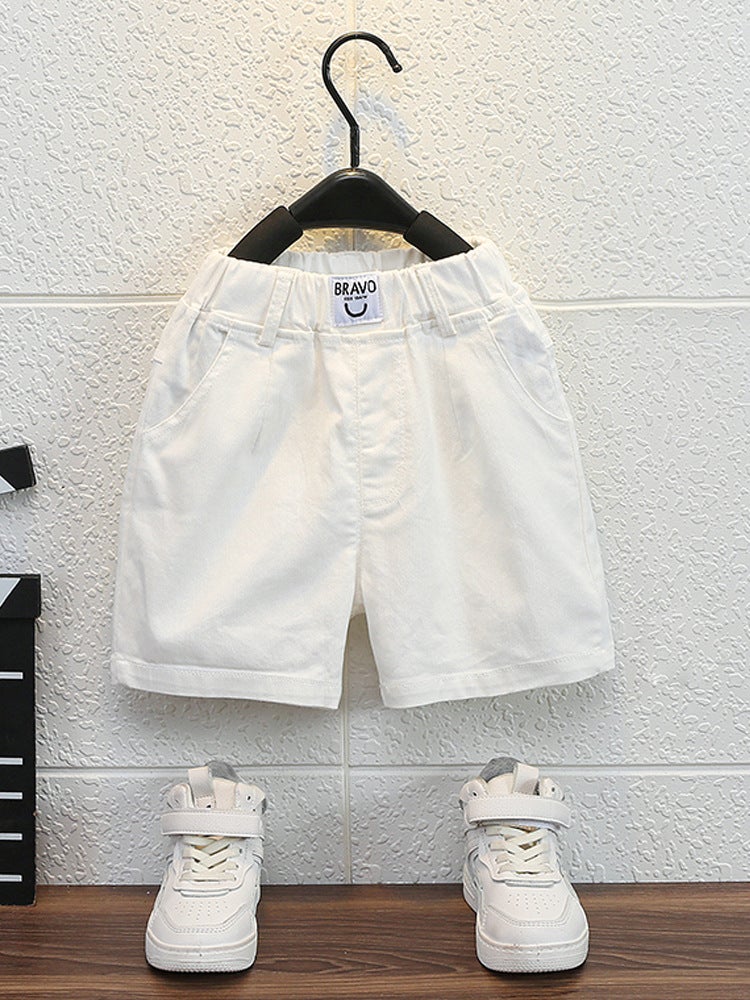 7889 Boys' Shorts Children'S Wear Children'S White Casual Five-Point Pants Trendy Baby'S Summer Pants - Image 3