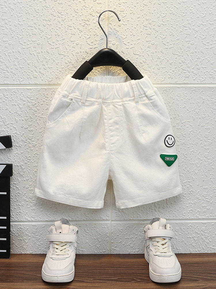 7889 Boys' Shorts Children'S Wear Children'S White Casual Five-Point Pants Trendy Baby'S Summer Pants - Image 4