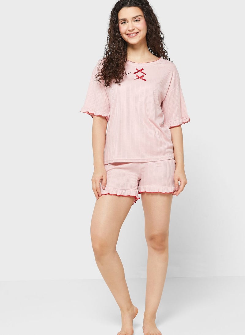 All Over Print Pyjama Short Set