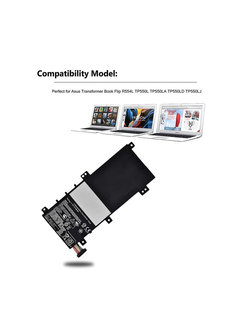 Terabyte بطارية C21N1333 C21NI333 متوافقة مع جهاز Asus Transformer Book TP550 R554L TP550L TP550LA TP550LD TP550LJ 0B200-00860400 - 7.5V 38Wh - Image 2