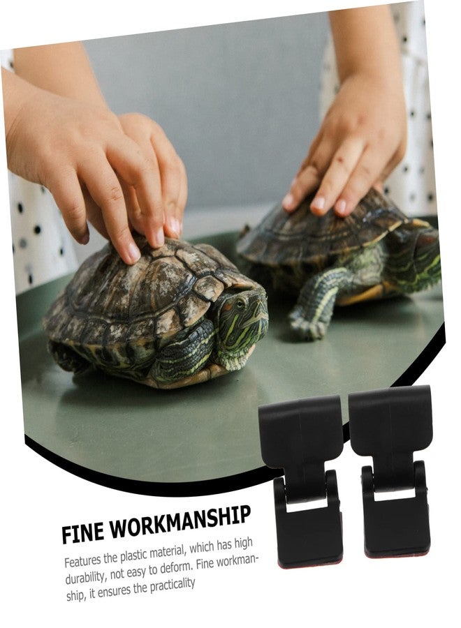 FONDOTIN Turtle Terrarium Buckle Anti-Escape Lock for Reptile Feeding Tank Secure Reptile Tank Lid Locks for Amphibious and Rainforest Habitats Easy Install Buckle Clips Set of 4 - Image 4