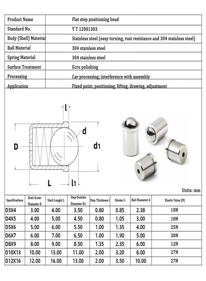 NACX Ball Plunger, Ball Detent, Spring Plunger Screw, 20Pcs (2 x 3, 5N) - Image 4
