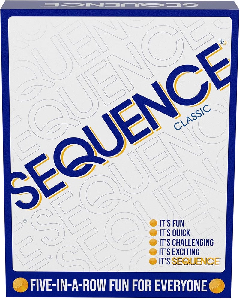 Jax SEQUENCE- Original SEQUENCE Game with Folding Board, Cards and Chips by ( Packaging may Vary ) White, 10.3" x 8.1" x 2.31" - Image 1