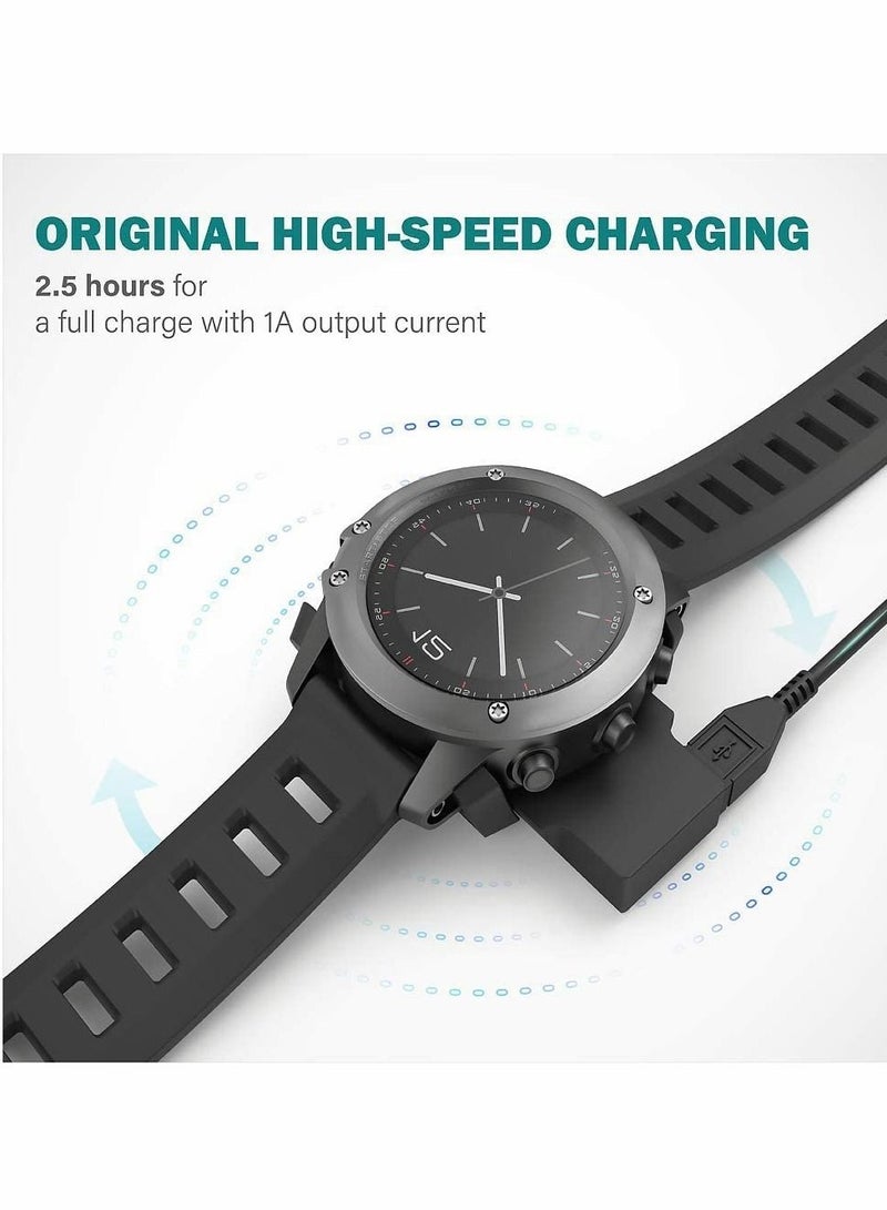 Smartwatch Charger for Garmin Fenix 3, 3 Sapphire, HR, Quatix Tactix Bravo, D2 Bravo Smartwatch, USB Charging Cable Clip 3.3ft 100cm, Fitness Tracker Accessories - Image 5