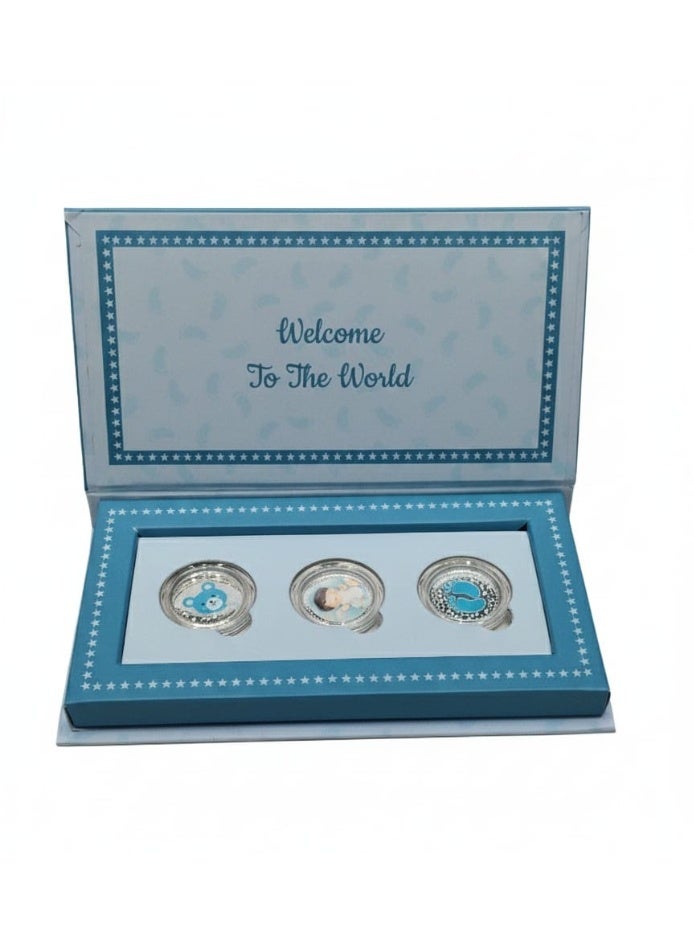 خشبو جويلز عملة فضية وزنها 3 غرامات عليها صورة صبي - Image 2