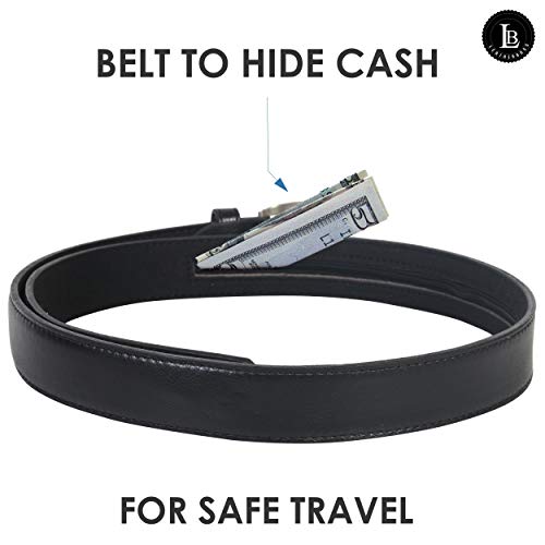 LB LEATHERBOSS Leatherboss Genuine Leather Travel Money Belt size 32, Black - Image 4