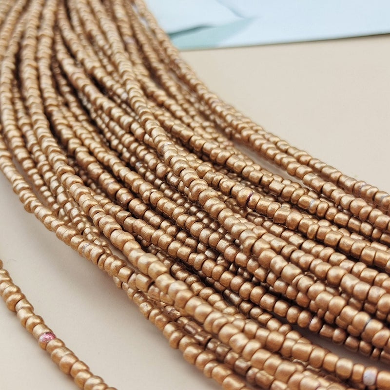 Bocar Multi Layer Chunky Bib Statement Seed Beads Cluster Collar Necklace for Women Gift (NK-10351) (light tan) - Image 4