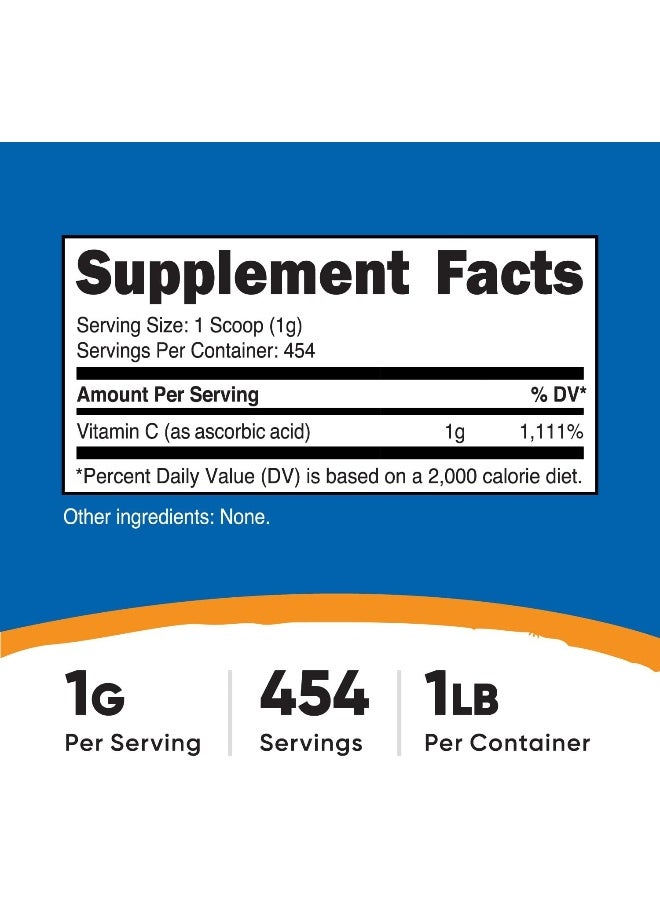 Nutricost Pure Ascorbic Acid Powder (Vitamin C) 1LB - Image 2