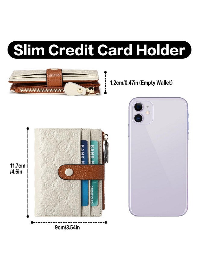 Small Wallets For Women Rfid Blocking Slim Bifold Leather Womens Wallet With Zipper Coin Purse