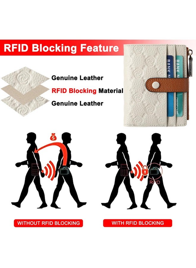 Small Wallets For Women Rfid Blocking Slim Bifold Leather Womens Wallet With Zipper Coin Purse