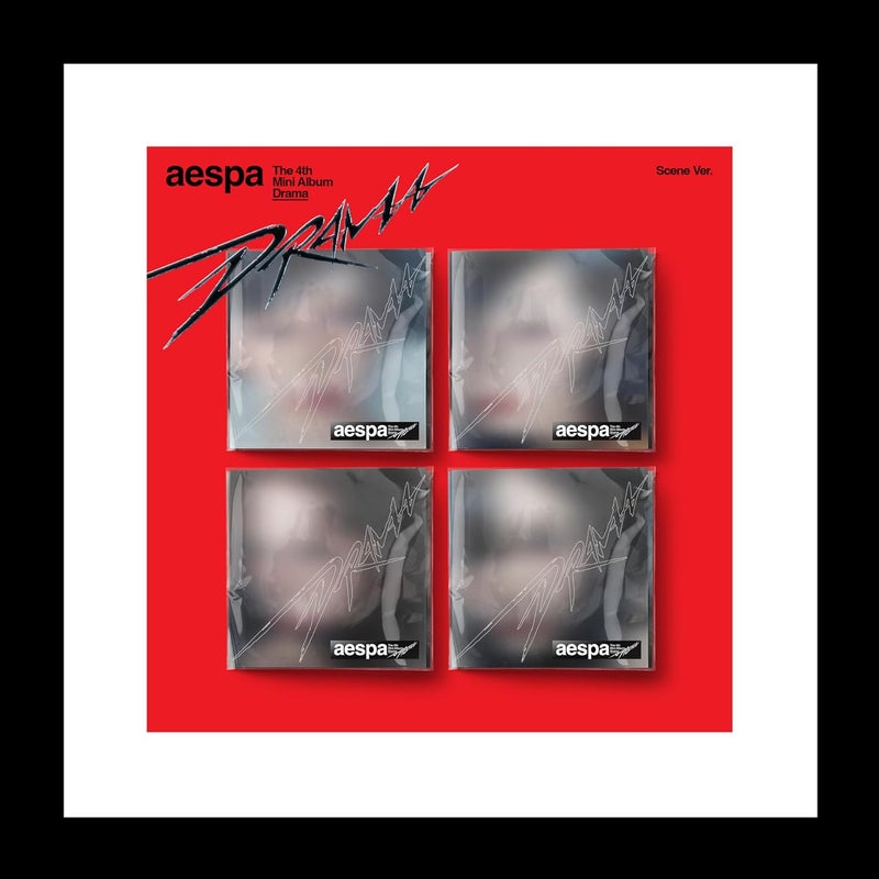KPOP ألبوم aespa دراما المصغر الرابع مشهد نسخة نينغ نينغ CD5p بطاقة بريدية 1ea ملصق 1p بطاقة صورة تتبع مختوم نينغ نينغ - Image 1