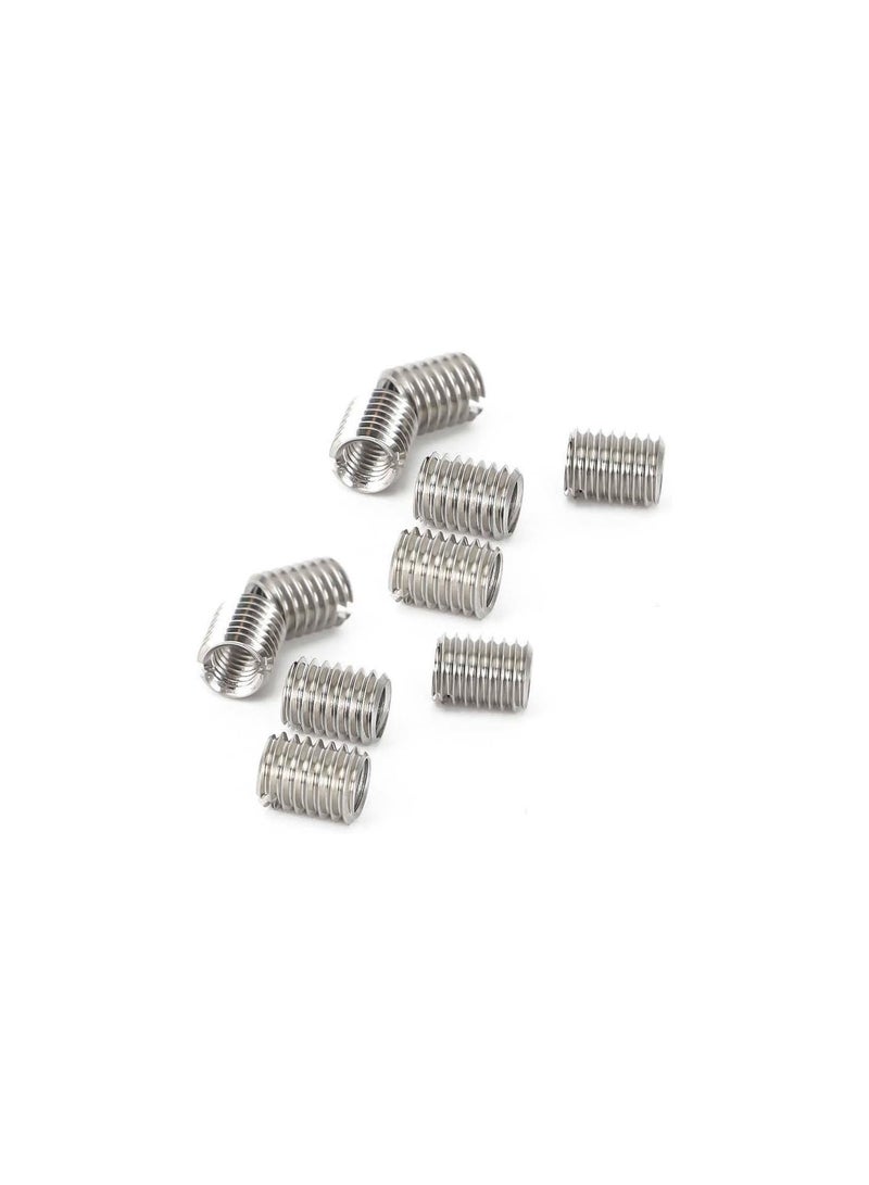 GGOOT M8 to M6 Thread Reducer, Self Tapping Thread Insert Stainless Steel Repair Insert Nut M8 Male M6 Female Thread Conversion Kit for Plumbing Connections Compressed Air Hydraulic - Image 1