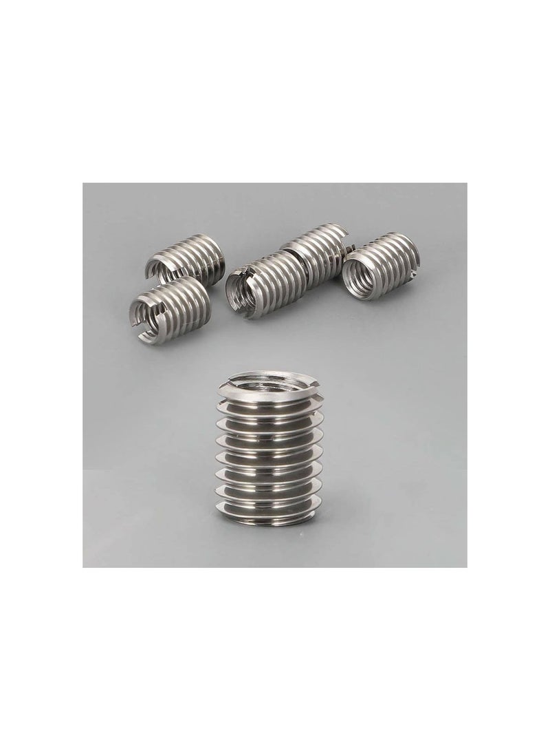 GGOOT M8 to M6 Thread Reducer, Self Tapping Thread Insert Stainless Steel Repair Insert Nut M8 Male M6 Female Thread Conversion Kit for Plumbing Connections Compressed Air Hydraulic - Image 2